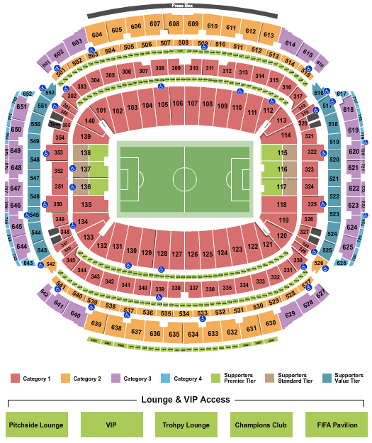NRG Stadium World Cup Seating Chart